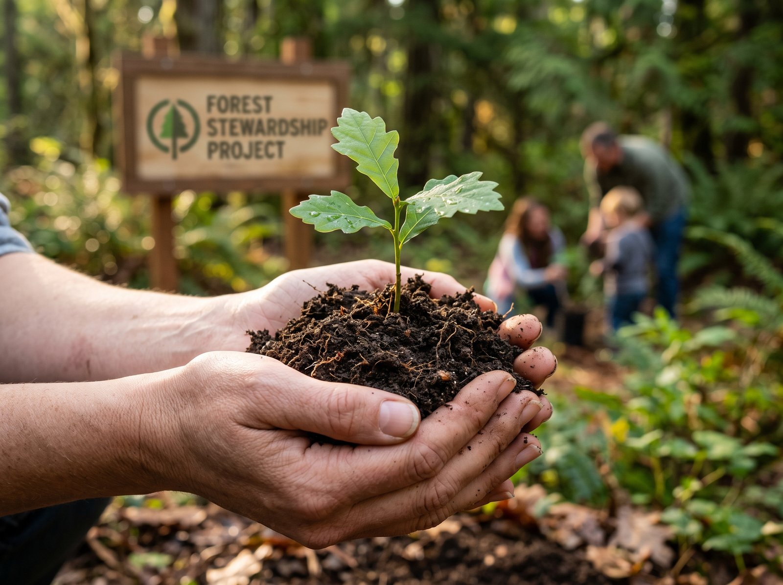 Youth working in nature